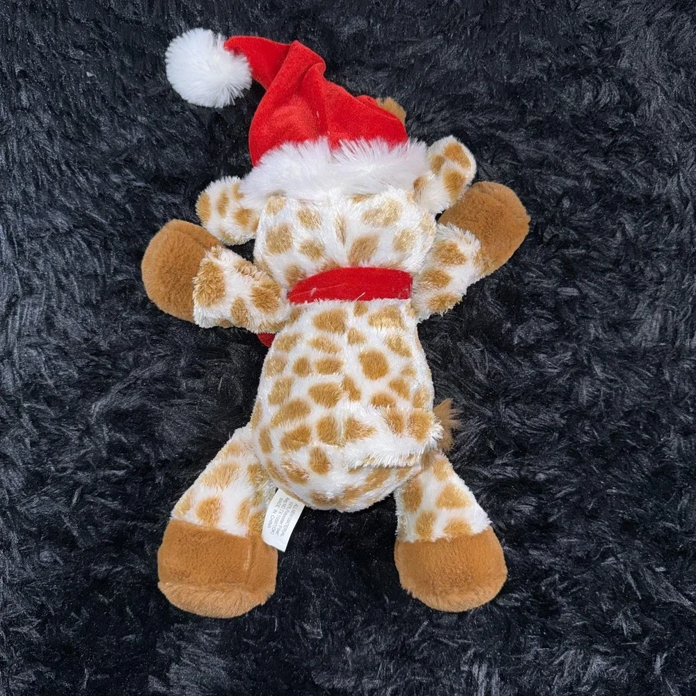 Giraffe Plush Stuffed Animal Christmas Holiday Toy Santa Hat Scarf Soft Cute